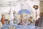 Carl Larsson At Church Spain oil painting artist